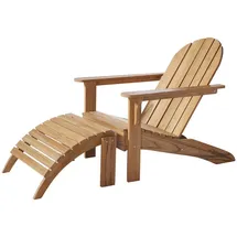 Cinas Adirondack Gartenliege 200 x 80 x 88 cm Braun