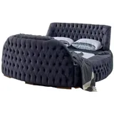 Xlmoebel Rundbett Chesterfield Schlafsofa mit TV Hublift und luxuriösem Design (1-tlg., Bett), Hergestellt in Europa grau