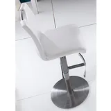MCA Furniture Barhocker Barstuhl weiß Edelstahl verstellbar Fußablage Bar Hocker 120 Kg Alesi
