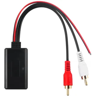 2 RCA Bluetooth Musik Empfänger, Aux Bluetooth 5.0 Adapter Auto Stereoanlage, Plug and Play Audio-Empfänger für TV PC Kopfhörer Home Soundsystem Auto/CD