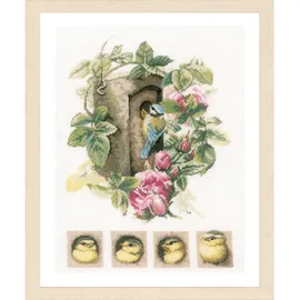 Lanarte Kreuzstich Stickpackung Vogelhaus mit Rosen Marjolein Bastin Zählmuster
