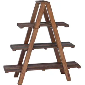 vidaXL Klappregal Braun 79,5 x 35 x 112 cm Massives upgecyceltes Holz