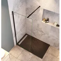 Acezanble 130cm Walk-in Dusche Duschwand Duschabtrennung Duschtrennwand 8mm Nano Glas