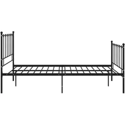 vidaXL Bett Schwarz Metall 120x200 cm