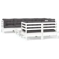 vidaXL Modell 14 Loungeset weiß