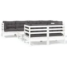 vidaXL Modell 14 Loungeset weiß