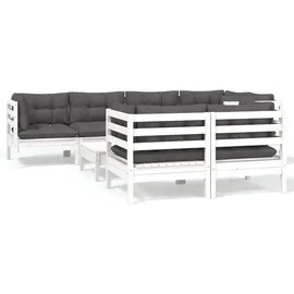 vidaXL Modell 14 Loungeset weiß