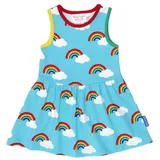 Toby Tiger Trägerkleid mit Regenbogen Print in blau | Gr.: 104