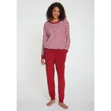 Vivance Dreams Pyjama (2 tlg) aus weichem Frottee rot 44/46