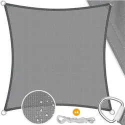 KESSER® Sonnensegel Sonnenschutz Windschutz   HDPE Gewebe   wasserabweisend & windabweisend   5-Fach quer vernäht robust & stabil Schattenspender Garten Balkon Terrasse