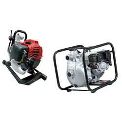 Wasserpumpe mit 2-Takt Benzinmotor, Gemischschmierung 1:25 und Selbstsaugende Wasserpumpe mit 4-Takt Benzinmotor (Benzinmotoren Wasserpumpe mit 2-Takt Benzinmotor, Gemischschmierung 1:25 und Selbstsaugende Wasserpumpe mit 4-Takt Benzinmotor: Wasserpumpe mit 2-Takt Benzinmotor / Typ SEV 25L)