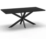 BIG Möbel GmbH Gastro Esstisch 160x90 cm | Marmor Dunkel | Spider-Gestell