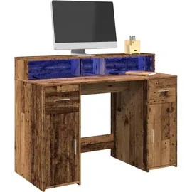 vidaXL Gaming-Tisch Altholz-Optik Braun