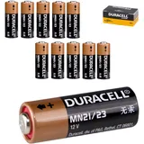 10xlose-Duracell MN21, A23, LR23A, LRV08, GP23A Batterie 12V 33mAh, 10,3x28,5 mm