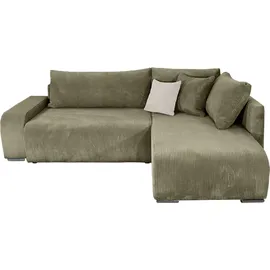 Collection AB Eckcouch Polyester L-Form 2-Sitzer Grün