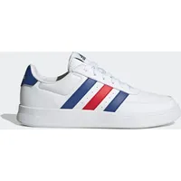 Adidas Breaknet 2.0 Shoes, White/Lucid Blue/Better Scarlet, 43 1/3