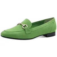 Marco Tozzi Slipper, Blockabsatz, Loafer Businessschuh mit Schmuckspange, Grün