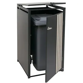 Proregal Mülltonnenverkleidung 122 x 68 x 84 cm schwarz