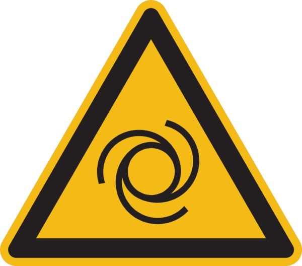 Warnschild, Warnung vor automatischem Anlauf W018 - ASR A1.3 (DIN EN ISO 7010) - 100 mm Folie selbstklebend