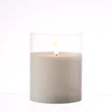 MARELIDA Windlicht  LED Kerze im Glas  weiß