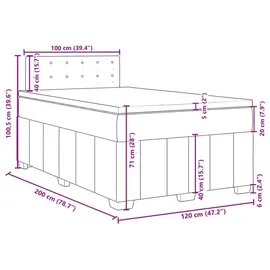 vidaXL Leanor 120 x 200 cm Schwarz