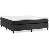 vidaXL Boxspringbett mit Matratze Schwarz 180x200 cm Kunstleder