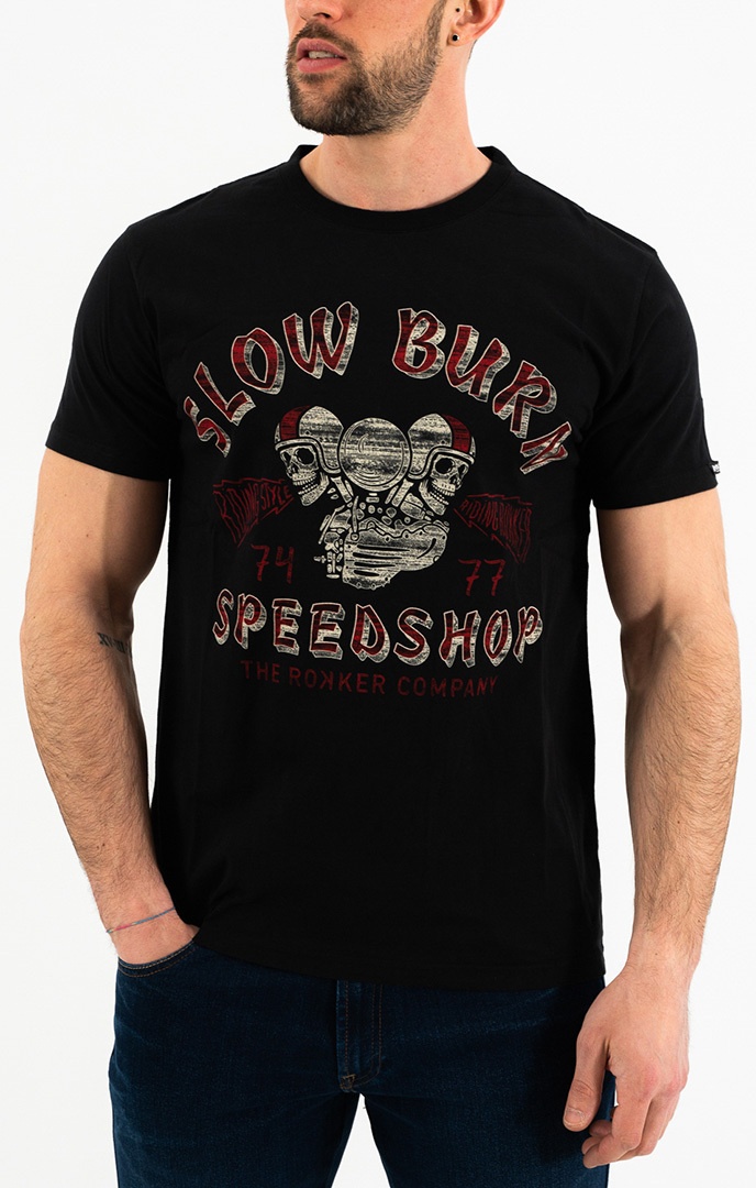 Rokker Slow Burn T-shirt, zwart, 2XL