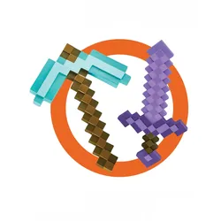 Vorteilhaftes Set Minecraft Weapon - Diamond Pickaxe, Enchanted Sword