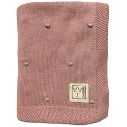 Kaiser Babydecke KNOTS organic cotton rose/knots creme, 80x100cm