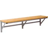 Umkleidebank zur Wandmontage mit Massivholz Sitzleisten