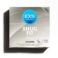 EXS | Snug Fit Retail Pack | Naturlatex & fester sitzendes Kondom | Vegan | 48er-Pack