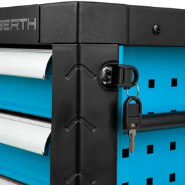 Eberth Werkzeugschrank Metall 3 Schubladen blau unbestückt