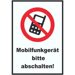 Handy aus Mobilfunkgerät abschaltenSchild A2 (420x594mm)