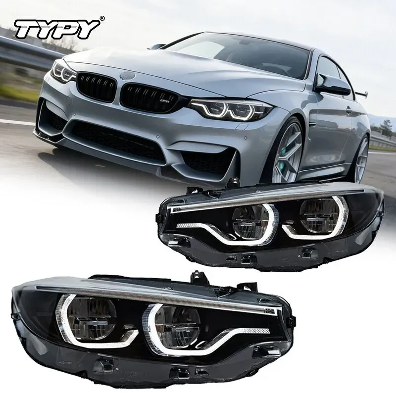 TYPY Auto-LED-Scheinwerfer für F32 (2016–2019) – Voll-LED-Scheinwerfer F36, F80, F33, DRL – 425i, 428i, 430i, 435i – LED-Projektor, Dynamisches Blinklicht – Automobilzubehör