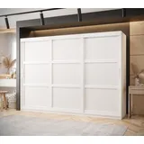 MOEBLO Schiebetürenschrank ARTEMIA (mit/ ohne Schubladen, Schwebetürenschrank Schrank Garderobe Schiebtüren Schlafzimmer Wohnzimmerschrank) (BxHxT):100/120/150/180/200/250x200x62 cm weiß 250 cm