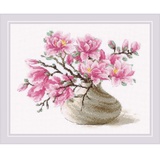 Riolis Kreuzstich Set Südliche Magnolie, Zählmuster, 30x24cm