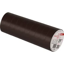 EMOS Isolierband 10er Pack 19 mm x 20 m Braun