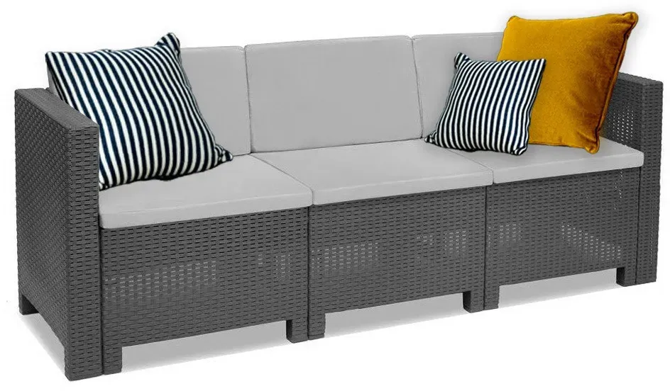 City 3-Sitzer Gartensofa graphit