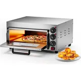 Wiltec Pizza-Backofen 2000W mit Cordierit Stein für Pizza wie aus dem Steinofen Pizzaofen Backofen Gastro