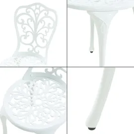 casa.pro Bistro-Set 3-tlg. Weiß