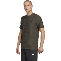 Adidas Herren Train Essentials Stretch Training T-Shirt, Olive Strata/Black/Black, M