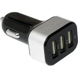 Logilink KFZ-Ladegerät 12-24 V 25,5 W 3x USB-A Schwarz