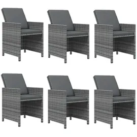 vidaXL Garten-Essgruppe 7-tlg. Grau