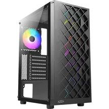 Azza Geh Midi ATX Spectra 280B tempered Glass ARGB (ATX, mATX, ITX), PC Gehäuse, Schwarz