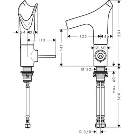 Hansgrohe Starck V Einhandmischer Chrom