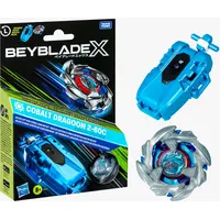 Hasbro Beyblade X Cobalt Dragoon 2-60C Deluxe linksdrehdes Schnur-Starter Set