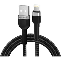 wozinsky WNBAL2 USB-A / Lightning 2.4A 2m Cable - Black