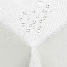 DecoHomeTextil Heimtextilmanufaktur Tischdecke Leinen Optik 130 x 130 cm Weiß