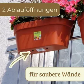 GarPet Geländerkasten Balkon 49 x 21 x 23 cm Rot