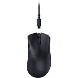 Razer DeathAdder V3 HyperSpeed Ultra leichte kabellose ergonomische E-Sport Gaming-Maus mit 26K DPI (55g leicht, Soft-Touch-Beschichtung, 100 Stunden Laufzeit, HyperSpeed mit 8K Hz) Schwarz